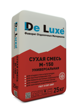 Смесь цементно-песчаная De Luxe М150 50 кг