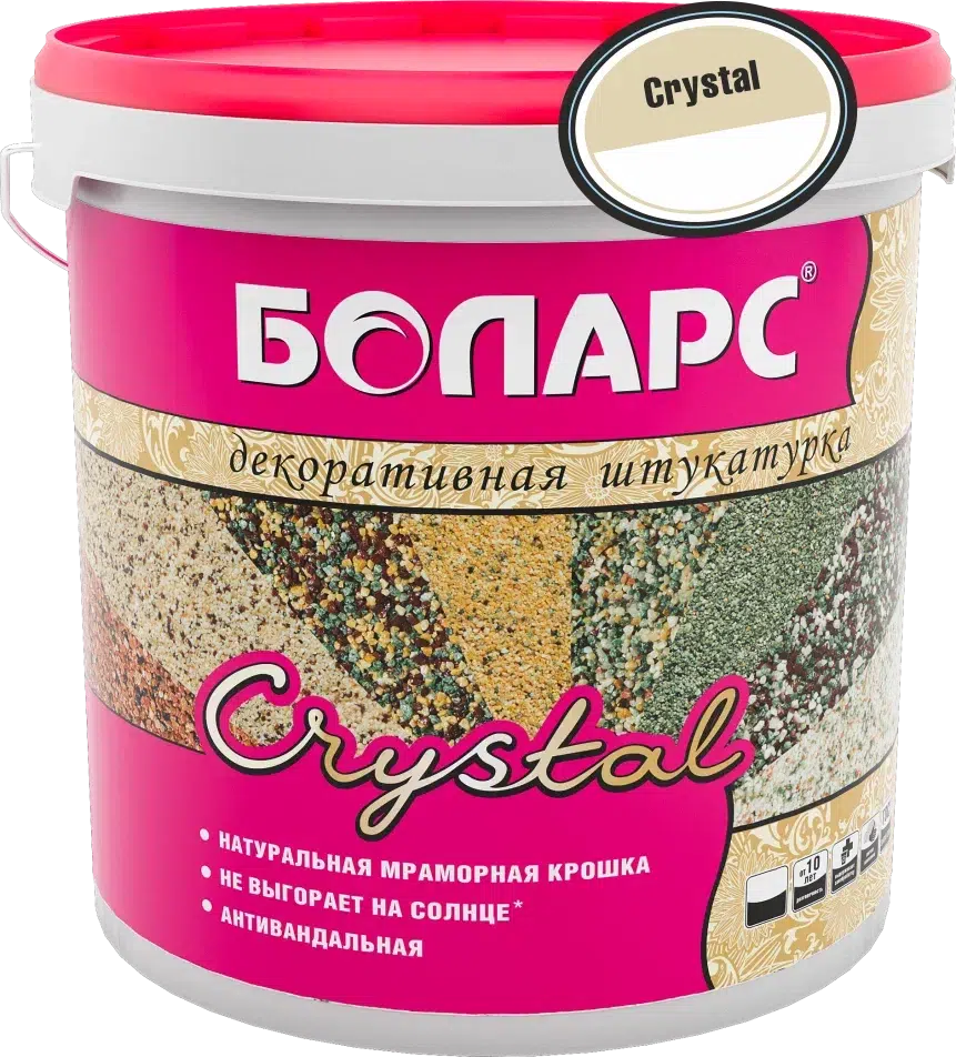 Штукатурка акриловая декоративная готовая Боларс CRYSTAL 15 кг (1,5 мм) Штукатурка акриловая декоративная готовая Боларс CRYSTAL 15 кг (1,5 мм)