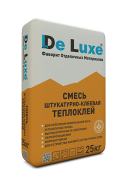 Смесь клеевая для теплоизоляции De Luxe Теплоклей 25 кг
