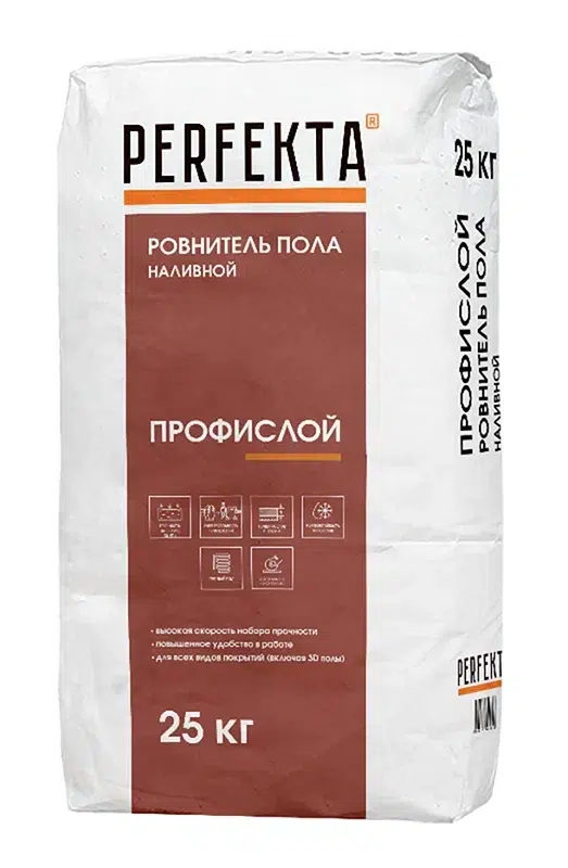 Смесь напольная выравниваемая высокопрочная PERFEKTA Профислой МН 25 кг