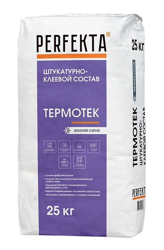 Смесь армировочно-клеевая PERFEKTA Термотек Зимняя 25 кг