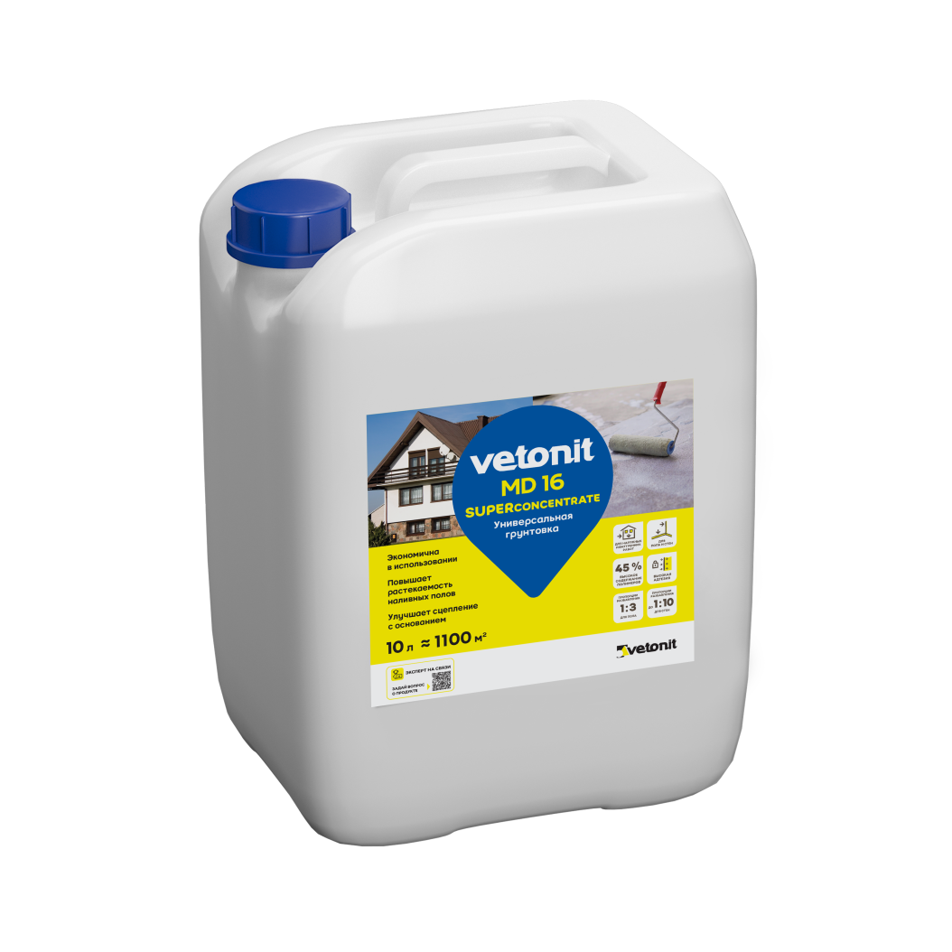 Грунтовка-суперконцентрат Vetonit MD 16 Superconcentrate 10 л Грунтовка-суперконцентрат Vetonit MD 16 Superconcentrate 10 л