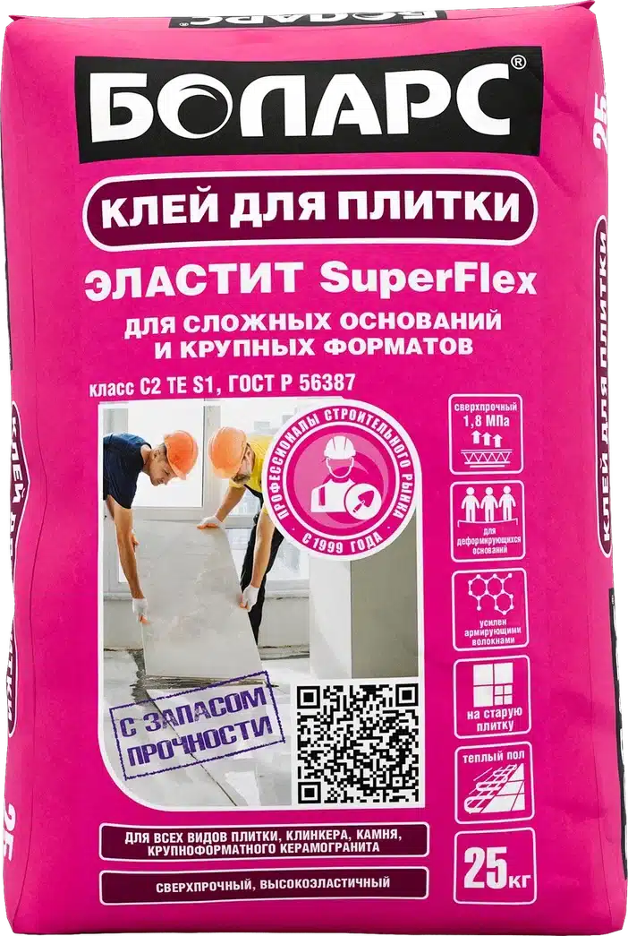 Смесь клеевая для плитки Боларс ЭЛАСТИТ SUPERFLEX 25 кг