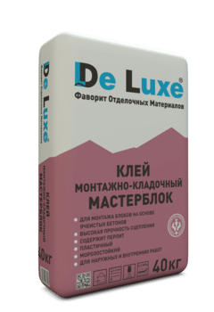 Смесь кладочная для блоков De Luxe Мастерблок 40 кг