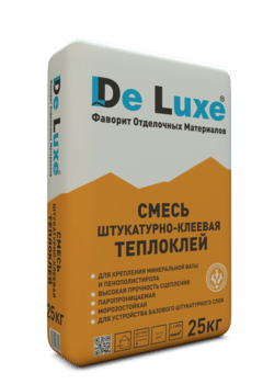 Смесь клеевая для теплоизоляции De Luxe Теплоклей 25 кг