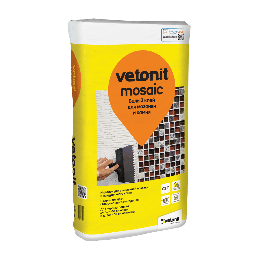 Смесь клеевая для плитки Vetonit Mosaic 25 кг