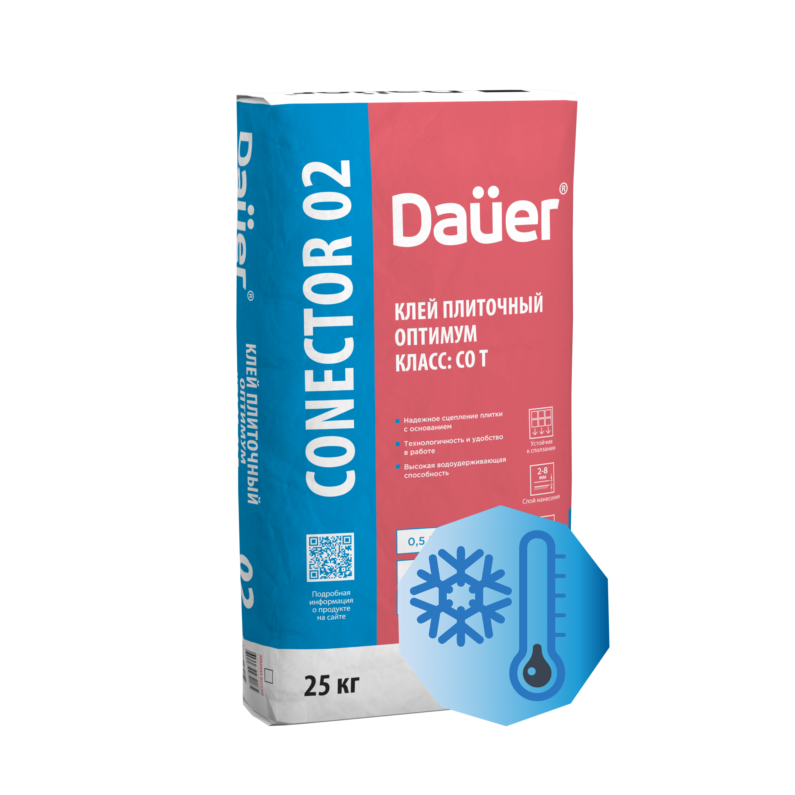 Смесь клеевая для плитки DAUER CONECTOR 02 Зимняя (C0 T) 40 кг
