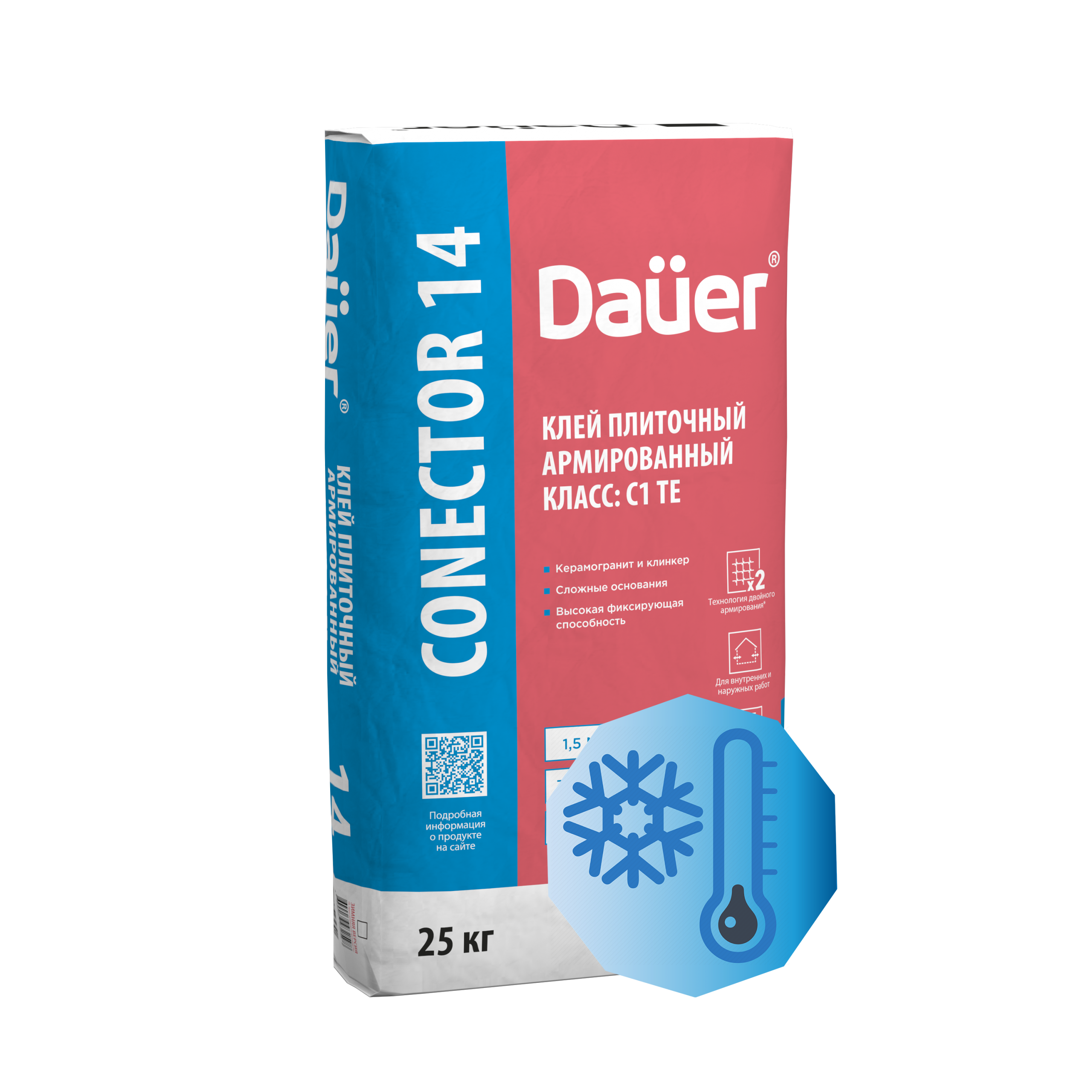 Смесь клеевая для плитки DAUER CONECTOR 14 Зимняя (C1 TE) 25 кг