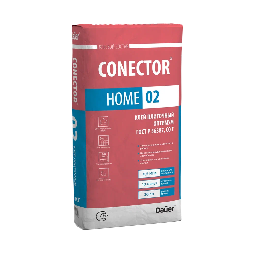 Смесь клеевая для плитки DAUER CONECTOR HOME 02 (C0 T) 40 кг