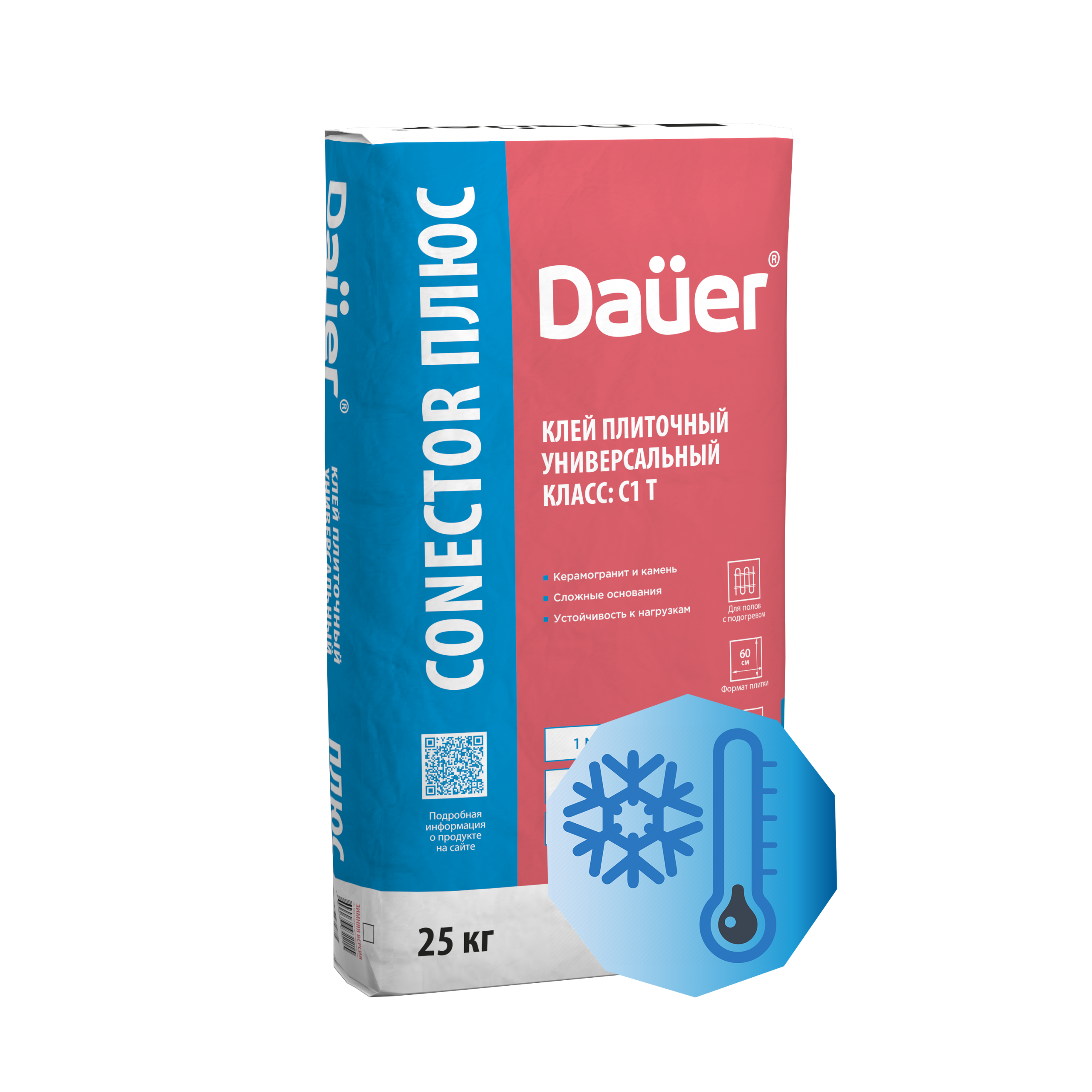 Смесь клеевая для плитки DAUER CONECTOR Плюс Зимняя (C1 T) 40 кг