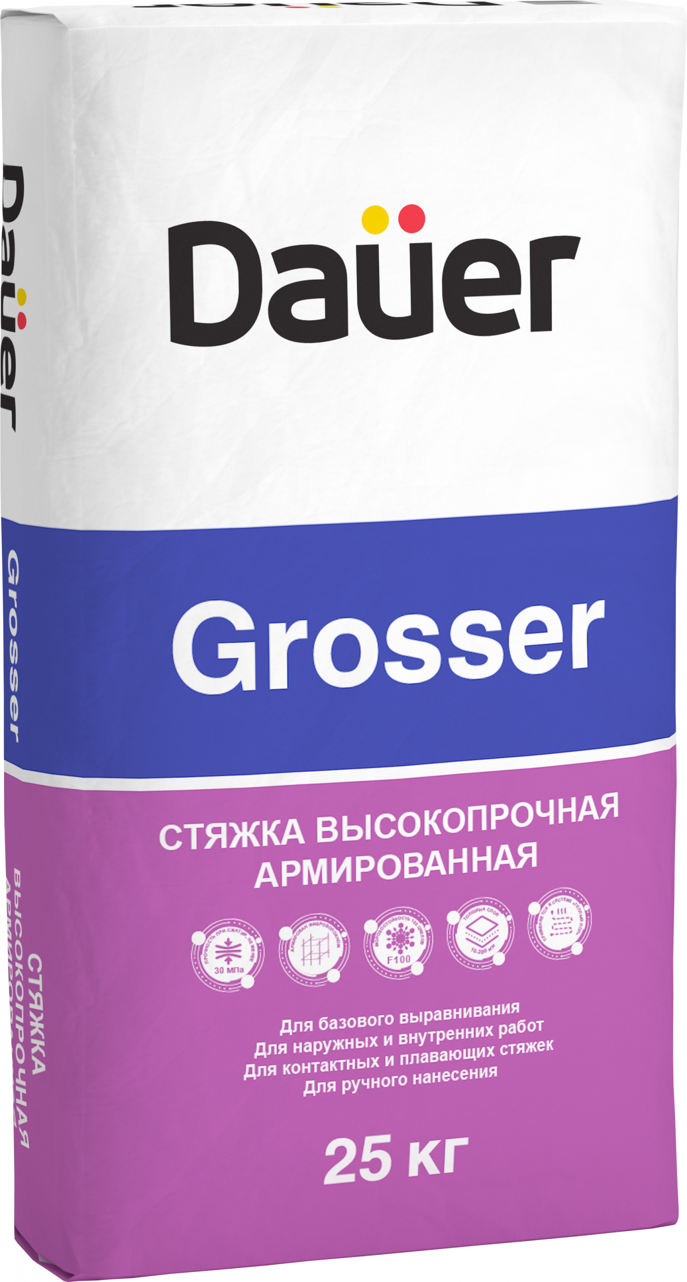 Смесь напольная выравниваемая высокопрочная DAUER Grosser 25 кг