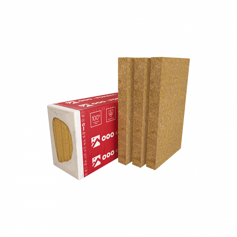 Плита теплоизоляционная из базальтовой ваты ROCKWOOL ВЕНТИ БАТТС ОПТИМА 150х600х1000 мм