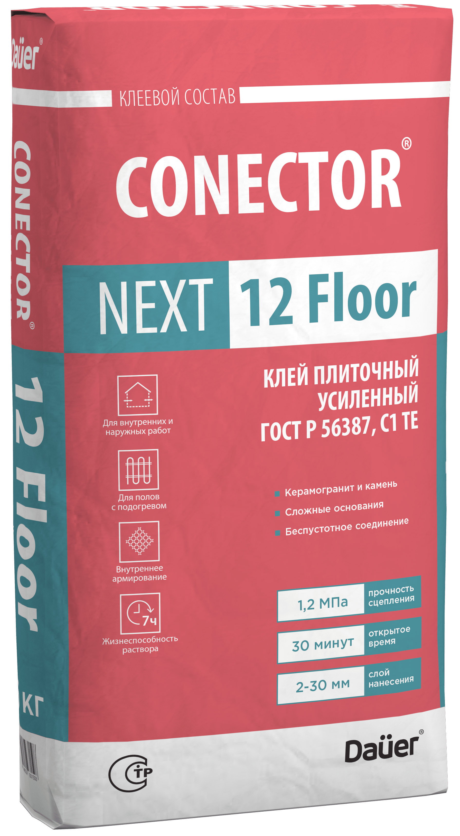 Смесь клеевая для плитки DAUER CONECTOR NEXT 12 Floor 25 кг