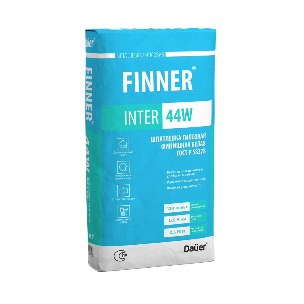 Шпаклевка финишная DAUER FINNER INTER 44 W 20 кг