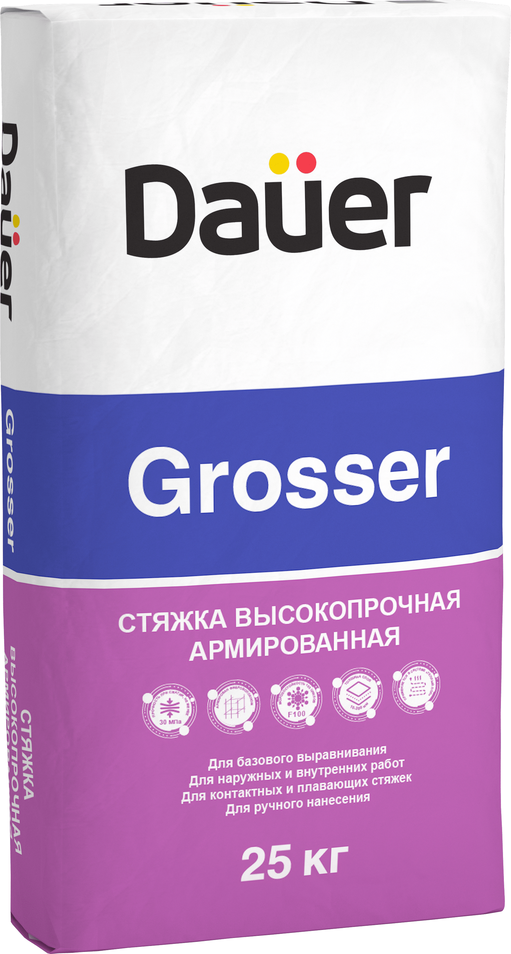 Смесь напольная выравниваемая высокопрочная DAUER Grosser 25 кг