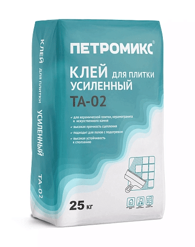 Смесь клеевая для плитки ПЕТРОМИКС TA-02 25 кг