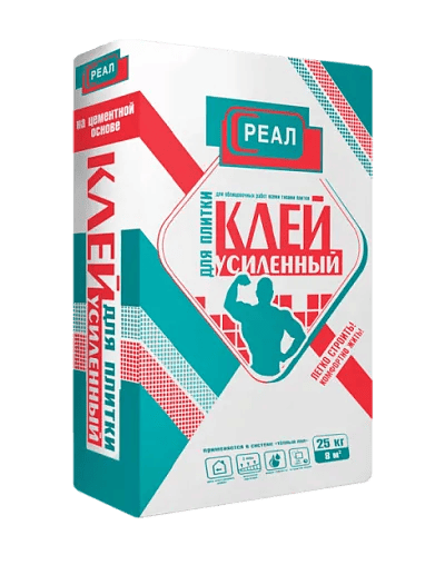 Смесь клеевая для плитки РЕАЛ Усиленный (C1) 25 кг
