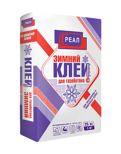 Смесь кладочная для блоков РЕАЛ Зимняя 25 кг