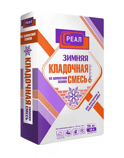 Смесь кладочная для кирпича РЕАЛ Зимняя 25 кг