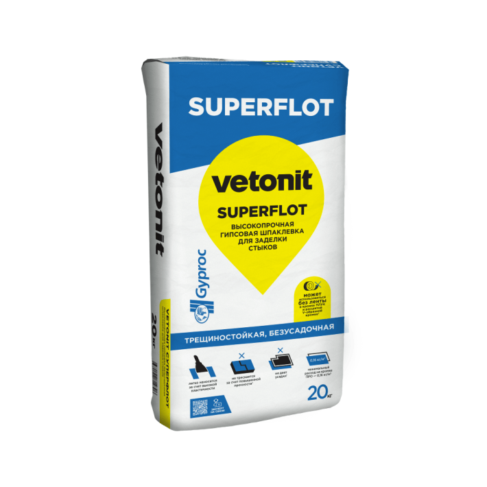 Шпаклевка шовная Vetonit SUPERFLOT 20 кг