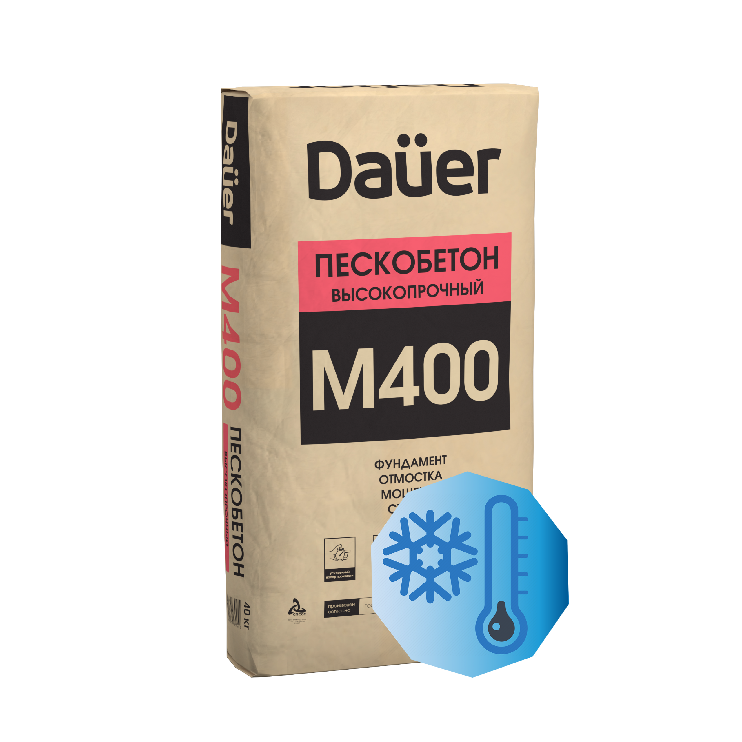 Смесь цементно-песчаная DAUER М400 Зимняя 40 кг